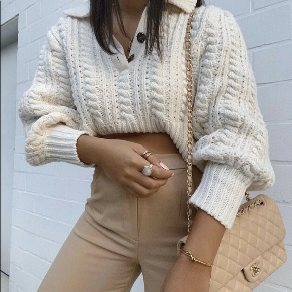 Zara Cable Knit Sweater - Picture 6 of 16
